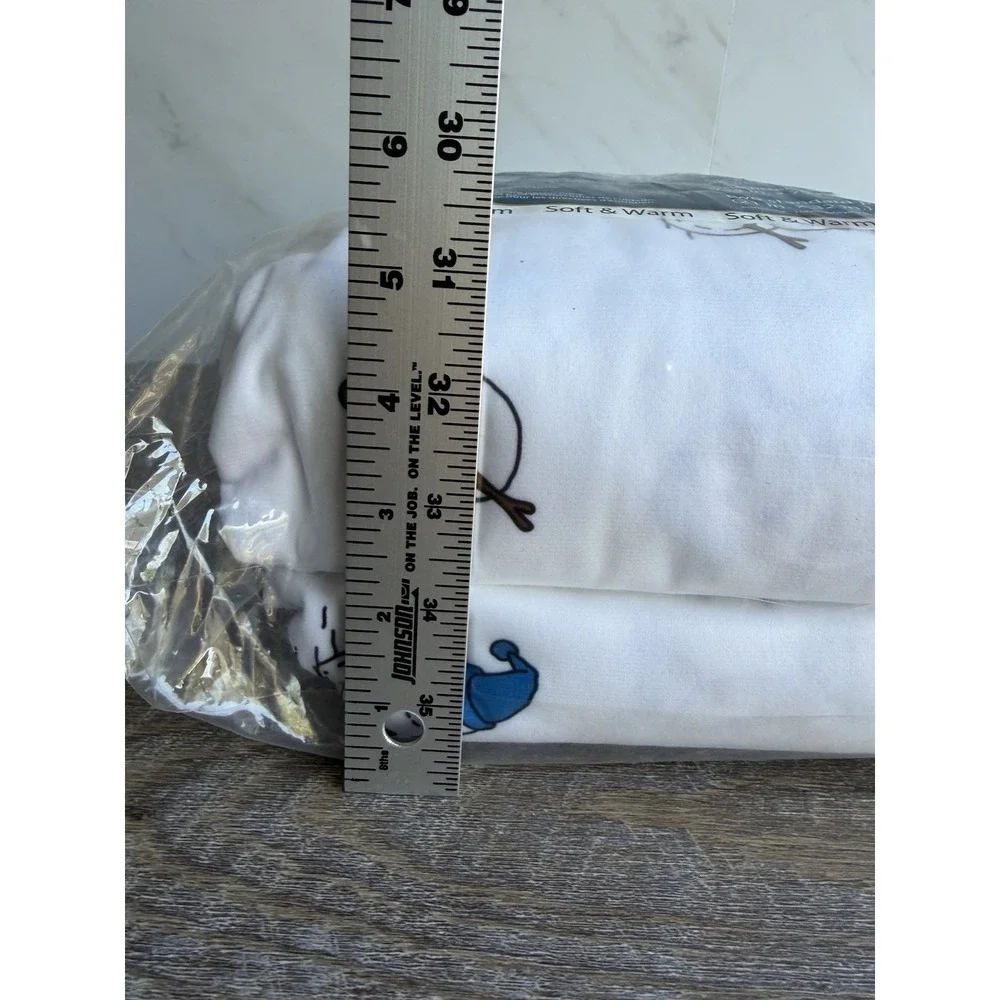 NEW Shavel Home Products Micro Flannel Snowman Printed Sheet Set Full Size